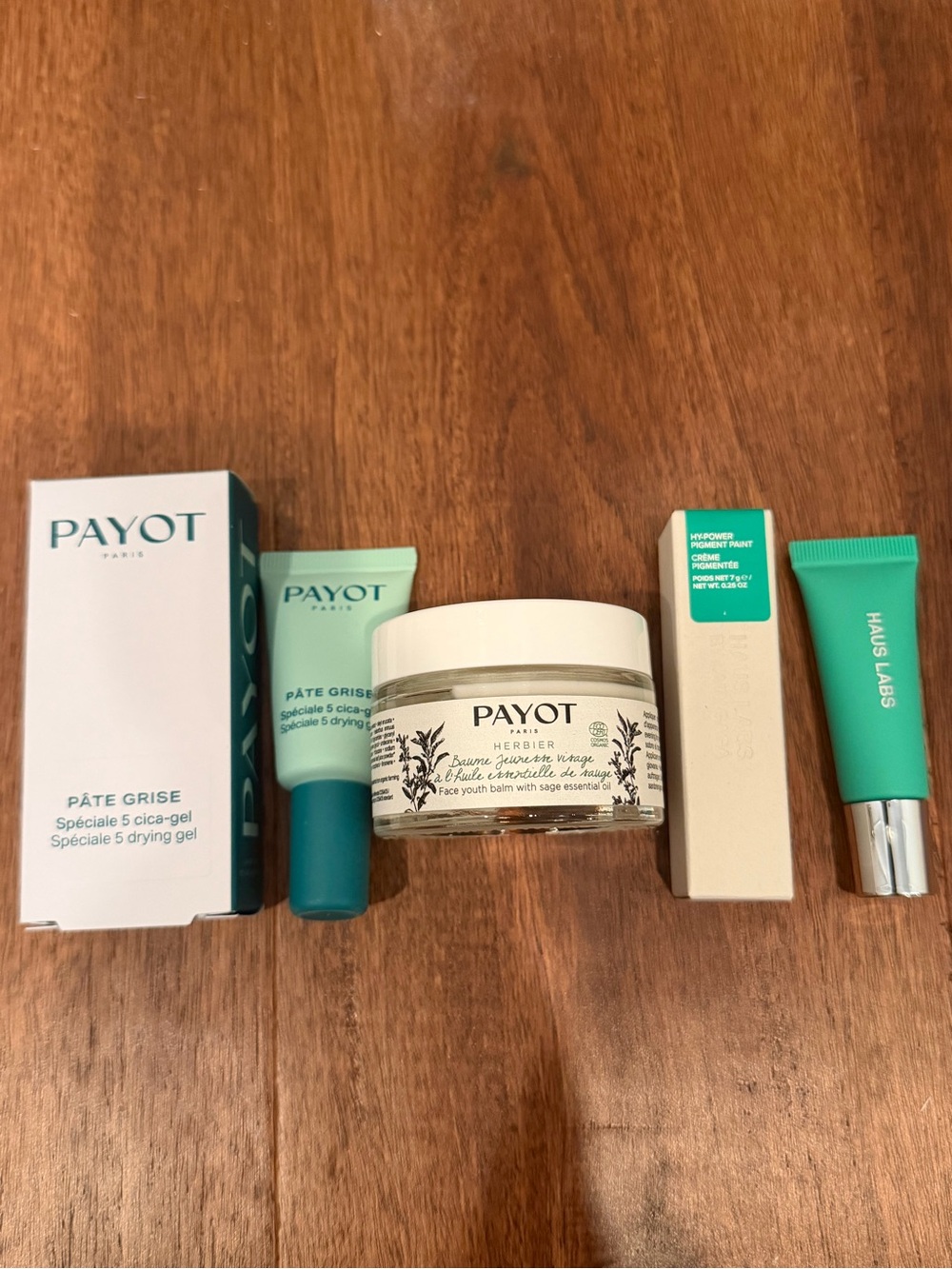 Payot circa-gel, Payot face cream and Haus Labs